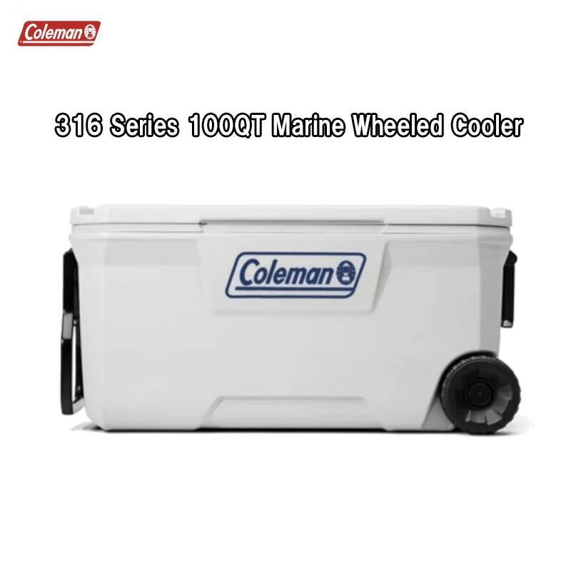 コールマン クーラーボックス COLEMAN 316 Series 100QT Wheeled Cooler Marin White マリンホワイト 95L ホイールクーラー 日本未発売 [3000006488]