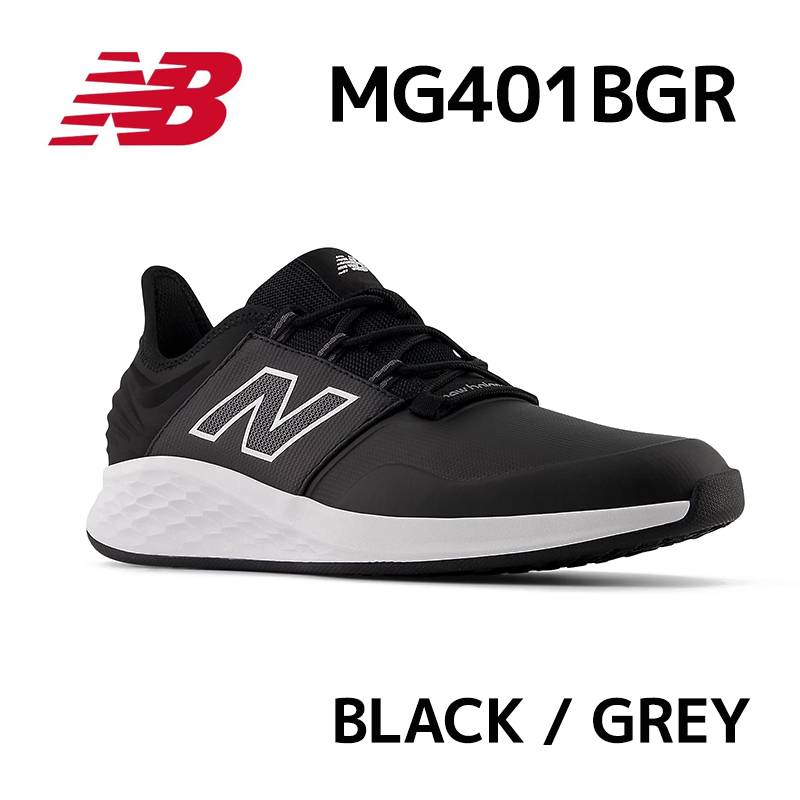 ニューバランス フレッシュフォーム ローヴ V2 ゴルフシューズ ブラック グレー NEW BALANCE FRESH FOAM ROAV GOLF v2 [MG401BGR] US直輸入品