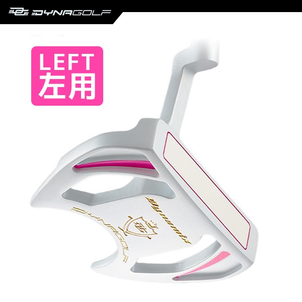 レフティ パター ダイナミクス 33インチ マレット型 グリップ極太 パターカバーあり 左利き 左用 レディ ウィメンズ 女性用【ダイナゴルフ】