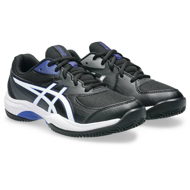 アシックス シューズ GEL-GAME GS CLAY/OC BLACK/WHITE 1044A082-001 2E相当 ゲルゲーム テニス ジュニア キッズ ASICS オムニ・クレー
