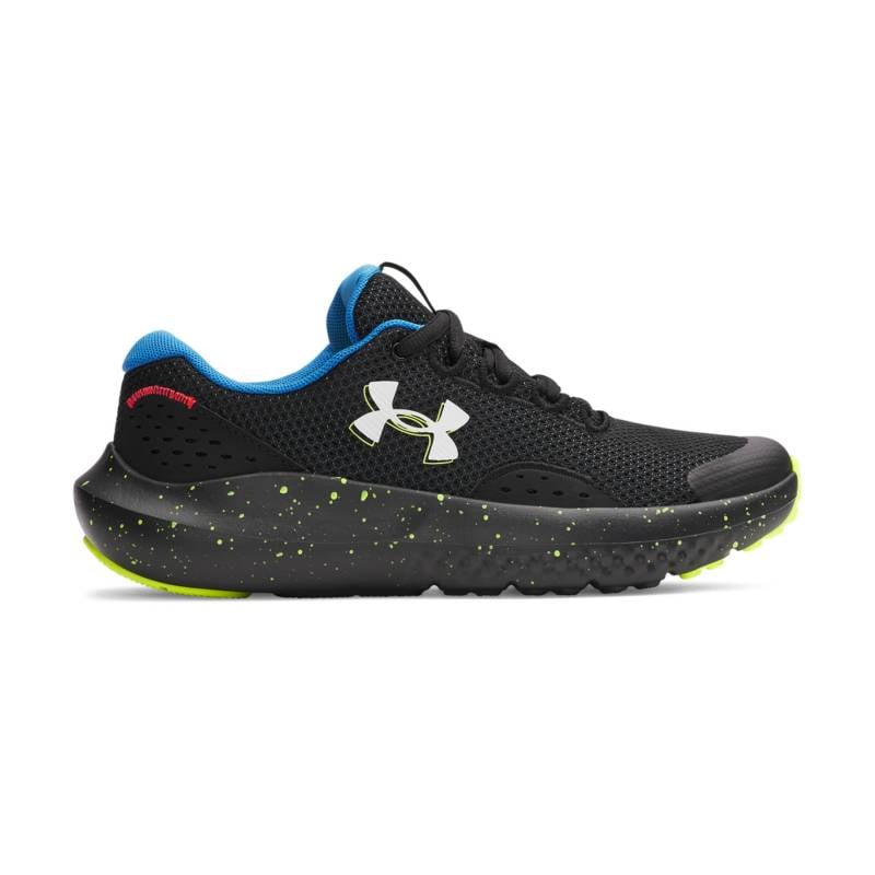 アンダーアーマー UAサージ4 3027103-006  Black / High Vis Yellow ジュニア キッズ ランニング 子供用 成育 UNDER ARMOUR