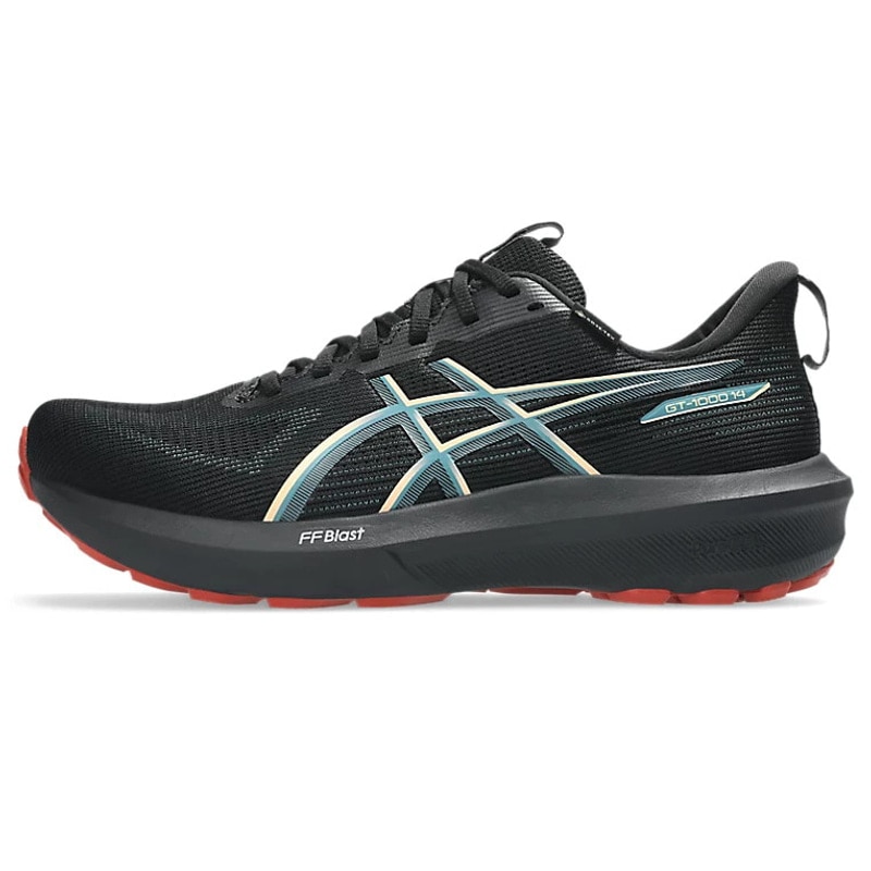 アシックス シューズ GT-1000 14 GTX BLACK/APRICOT CRUSH 1011C078-003 ジーティー ランニング メンズ GORE-TEX ASICS