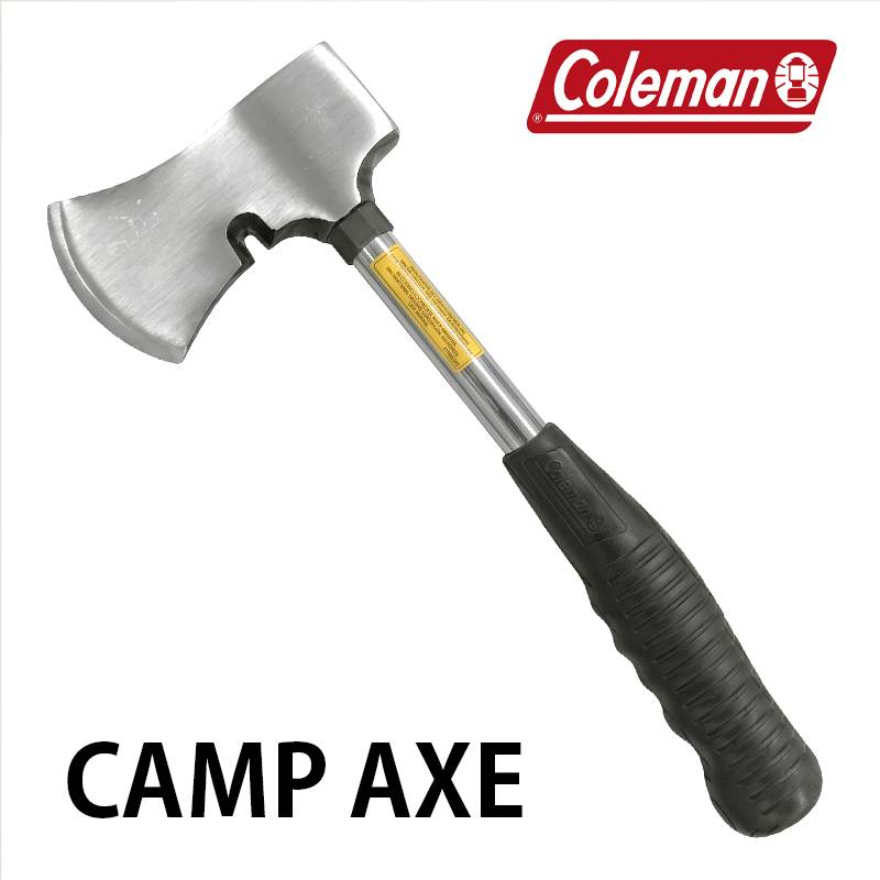 コールマン Coleman キャンプアックス 手斧 薪割り ペグ抜き 3WAY 2000038218 スチール製 ラバーグリップ アウトドア 焚き火 設営 コンパクト 並行輸入品