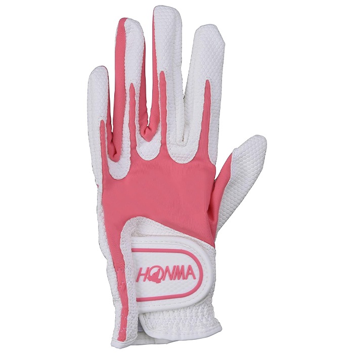 【5枚セット】ホンマゴルフ ゴルフグローブ HONMA GC13001 レディース ピンク +5ヤードを超える驚き！驚異のグリップ力 東レコーテックス合成皮革