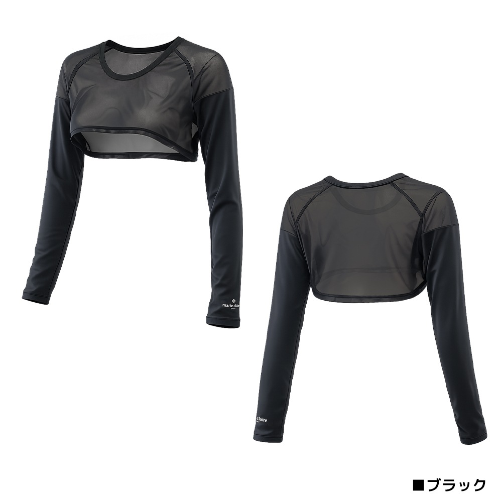 マリ・クレール スポーツインナー メッシュシャツ ボレロインナー 714985 marie claire 接触冷感 吸汗速乾 UVカット レイヤード 軽量スムース素材 ゴルフ