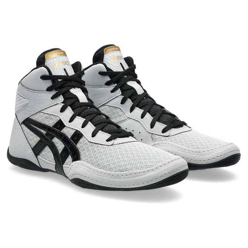 アシックス シューズ MATFLEX 7 GS コンクリート/ブラック 1084A011-022 2E相当 マットフレックス レスリング ジュニア キッズ ASICS
