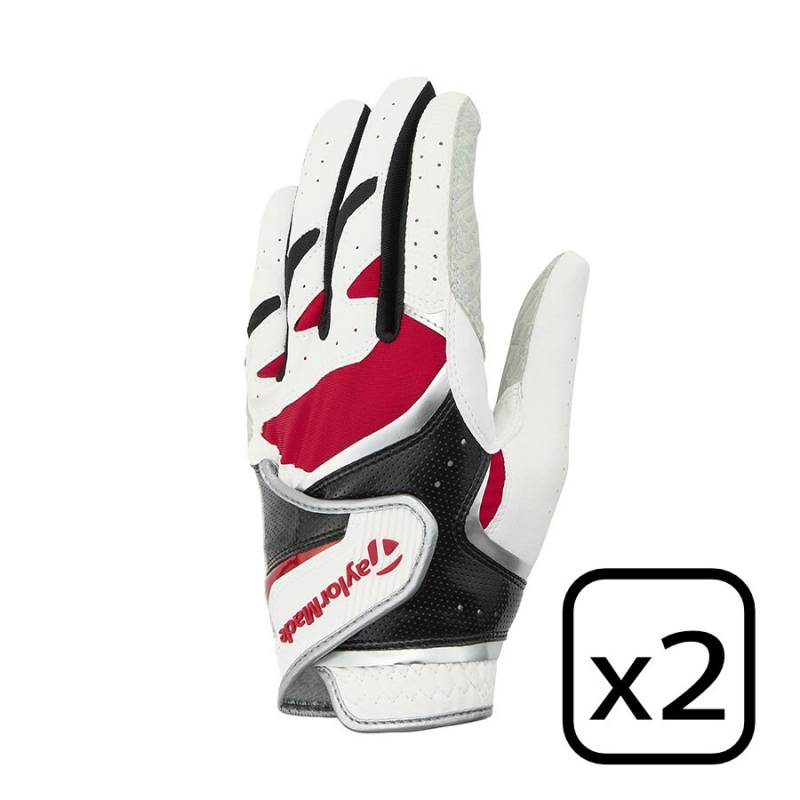 テーラーメイド ゴルフグローブ インタークロス 7.0 TL931 ホワイト×レッド 2枚セット 日本正規品 メンズ グローブ TaylorMade Golf