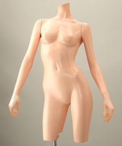 レディス・モードトルソー(7号・肌色)　マネキン レディス・アクティブトルソー(7号・肌色)