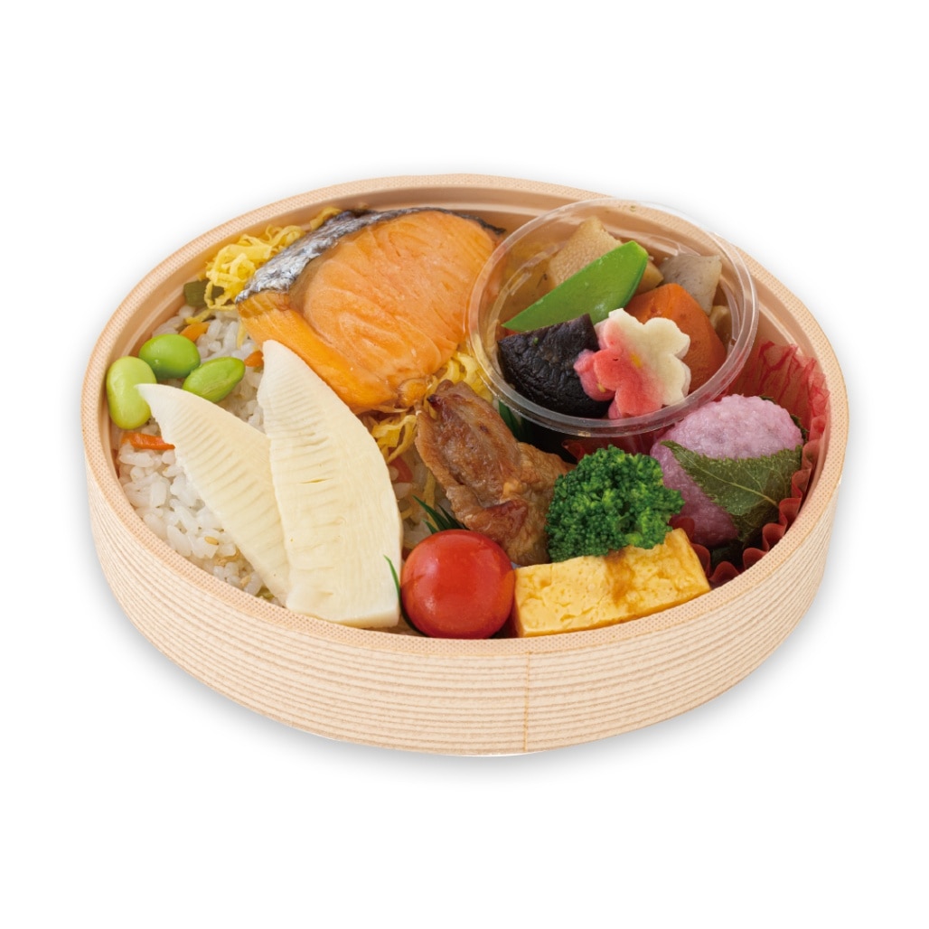 春のわっぱ弁当（紙パックお茶付）
