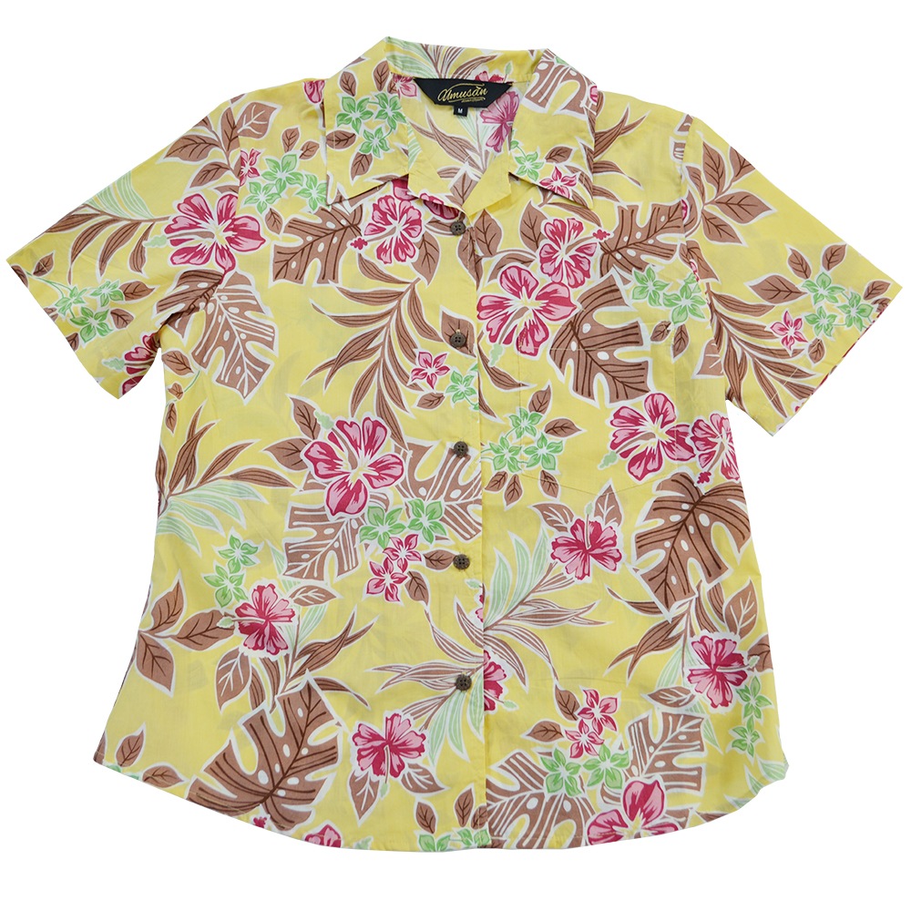 レディース アロハシャツ ハッピーリゾート Happy Resort オープンシャツ 沖縄 結婚式 ウェディング 結婚 プレゼント ギフト