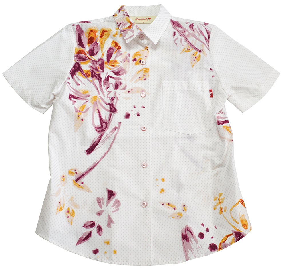 かりゆしウェア かりゆし レディース トライアングルアート レギュラーカラー レディース マンゴプラス MANGOPLUS アロハシャツ 結婚式 ウェディング 結婚 プレゼント ギフト