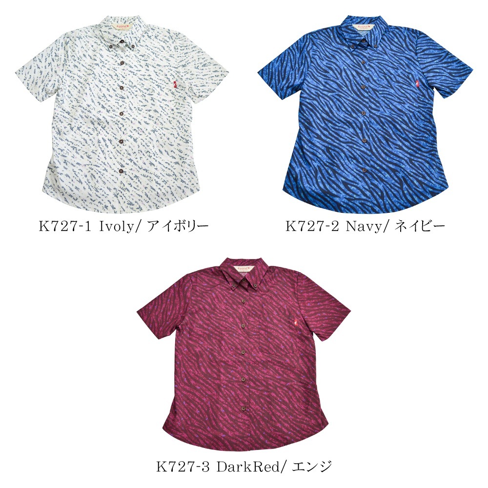 かりゆしウェア かりゆし レディース スポットパーム ボタンダウン レディース マンゴプラス MANGOPLUS アロハシャツ 結婚式 ウェディング 結婚 プレゼント ギフト