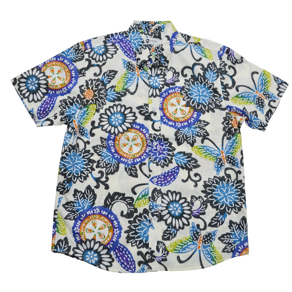 【2026年新作】かりゆしウェア かりゆし メンズ ゴーヤビンガタ 紅型 ボタンダウン レギュラーフィット MANGOPLUS マンゴプラス メンズ アロハシャツ 結婚式 ウェディング 結婚 プレゼント ギフト