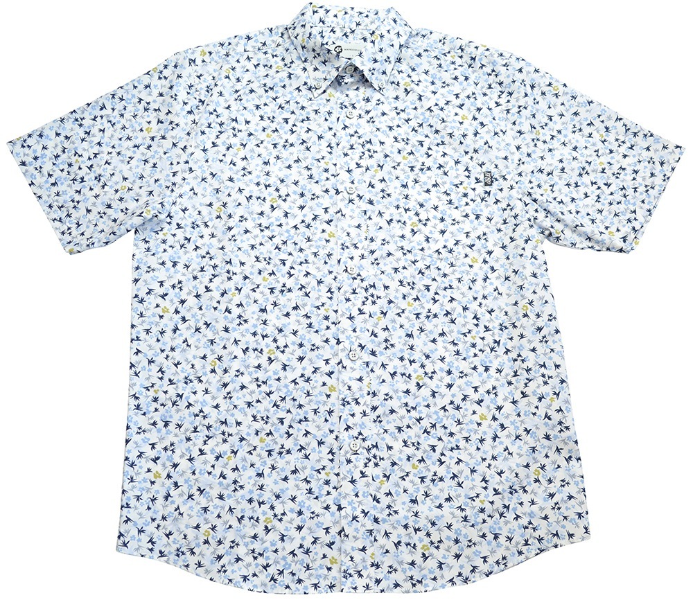 メンズ ストレリチア小柄 ボタンダウン(ビジネスフィット) | (MANGOPLUS マンゴプラス メンズ かりゆしウェア アロハシャツ)