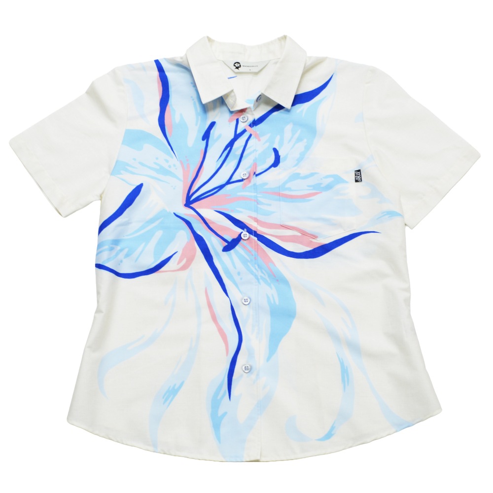 【2026年新作】かりゆしウェア かりゆし レディース 大百合パネル レギュラーカラー MANGOPLUS マンゴプラス レディース アロハシャツ 結婚式 ウェディング 結婚 プレゼント ギフト