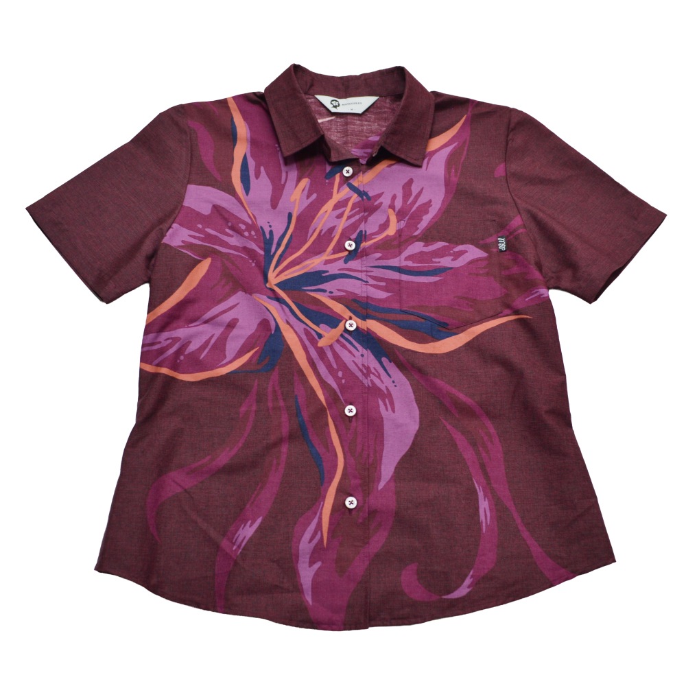 【2026年新作】かりゆしウェア かりゆし レディース 大百合パネル レギュラーカラー MANGOPLUS マンゴプラス レディース アロハシャツ 結婚式 ウェディング 結婚 プレゼント ギフト