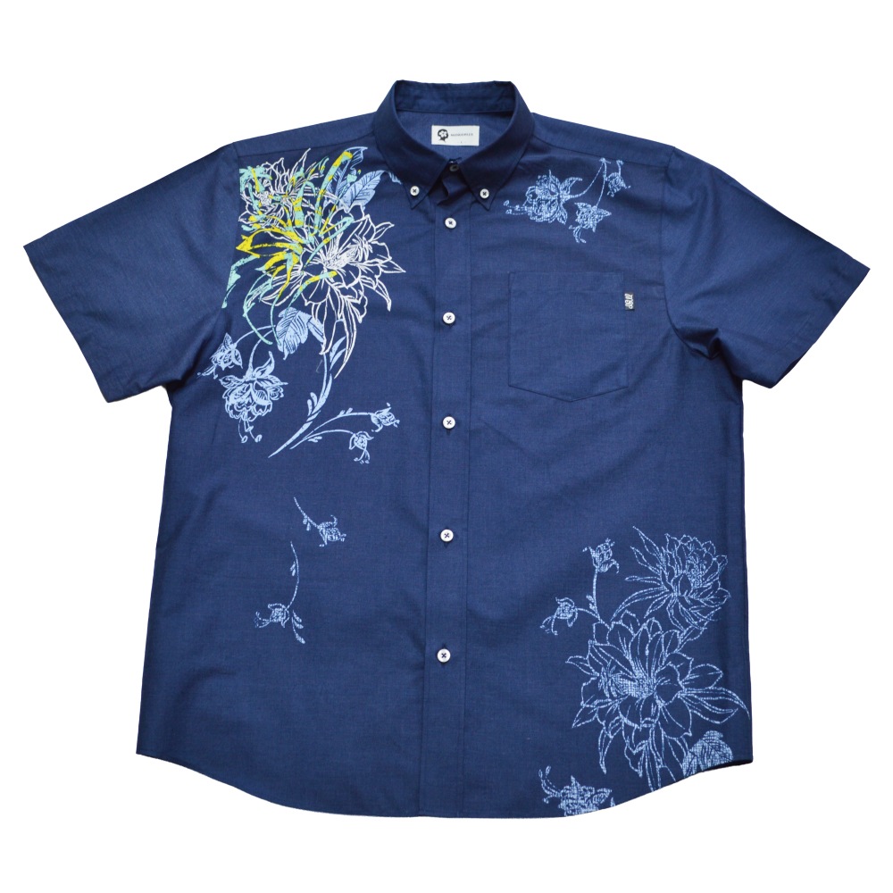 【2026年新作】かりゆしウェア かりゆし メンズ 夜香花パネル ボタンダウン レギュラーフィット MANGOPLUS マンゴプラス メンズ アロハシャツ 結婚式 ウェディング 結婚 プレゼント ギフト