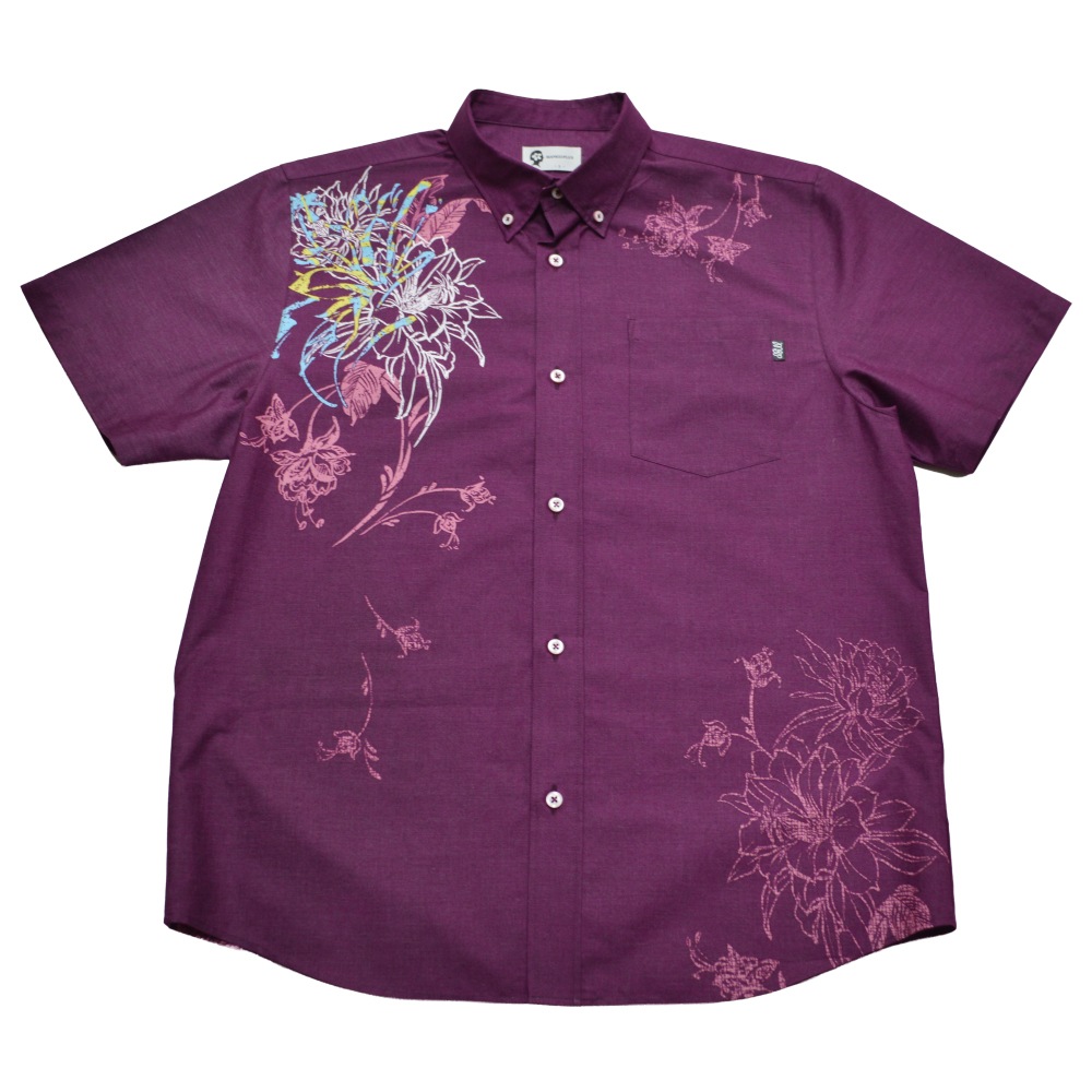 【2026年新作】かりゆしウェア かりゆし メンズ 夜香花パネル ボタンダウン レギュラーフィット MANGOPLUS マンゴプラス メンズ アロハシャツ 結婚式 ウェディング 結婚 プレゼント ギフト