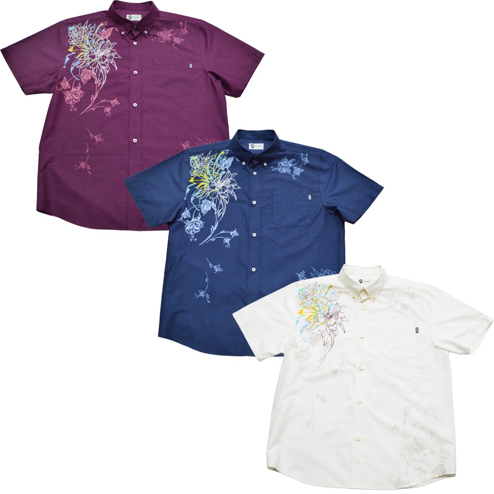 【2026年新作】かりゆしウェア かりゆし メンズ 夜香花パネル ボタンダウン レギュラーフィット MANGOPLUS マンゴプラス メンズ アロハシャツ 結婚式 ウェディング 結婚 プレゼント ギフト