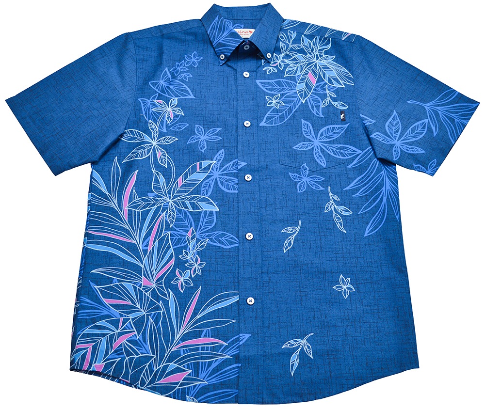 かりゆしウェア かりゆし メンズ リーフクライミング ボタンダウン ビジネスフィット メンズ KUINA クイナ かりゆし アロハシャツ 結婚式 ウェディング 結婚 プレゼント ギフト