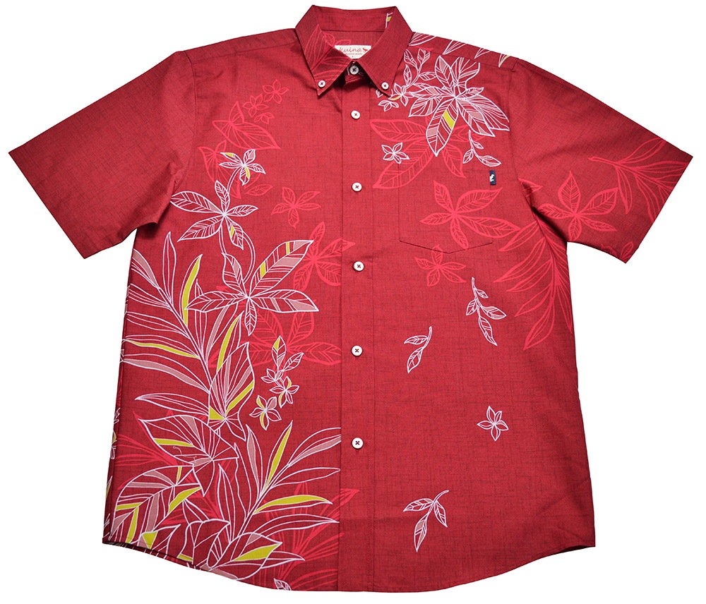 かりゆしウェア かりゆし メンズ リーフクライミング ボタンダウン ビジネスフィット メンズ KUINA クイナ かりゆし アロハシャツ 結婚式 ウェディング 結婚 プレゼント ギフト