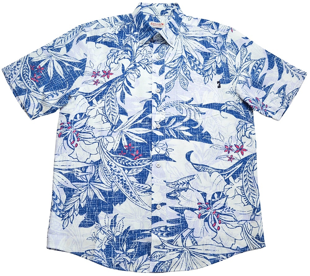 メンズ ハイビーストレーチア ボタンダウン(ビジネスフィット) | (メンズ KUINA クイナ かりゆし アロハシャツ)