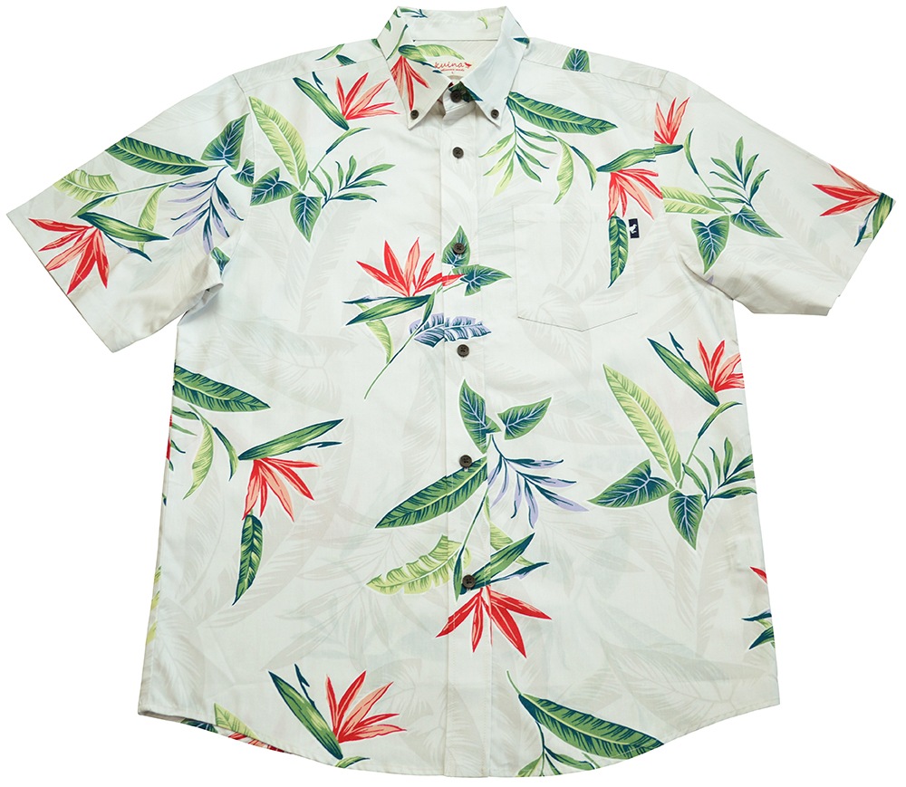 メンズ ディアストレーチア ボタンダウン（ビジネスフィット） | (メンズ KUINA クイナ かりゆし アロハシャツ)