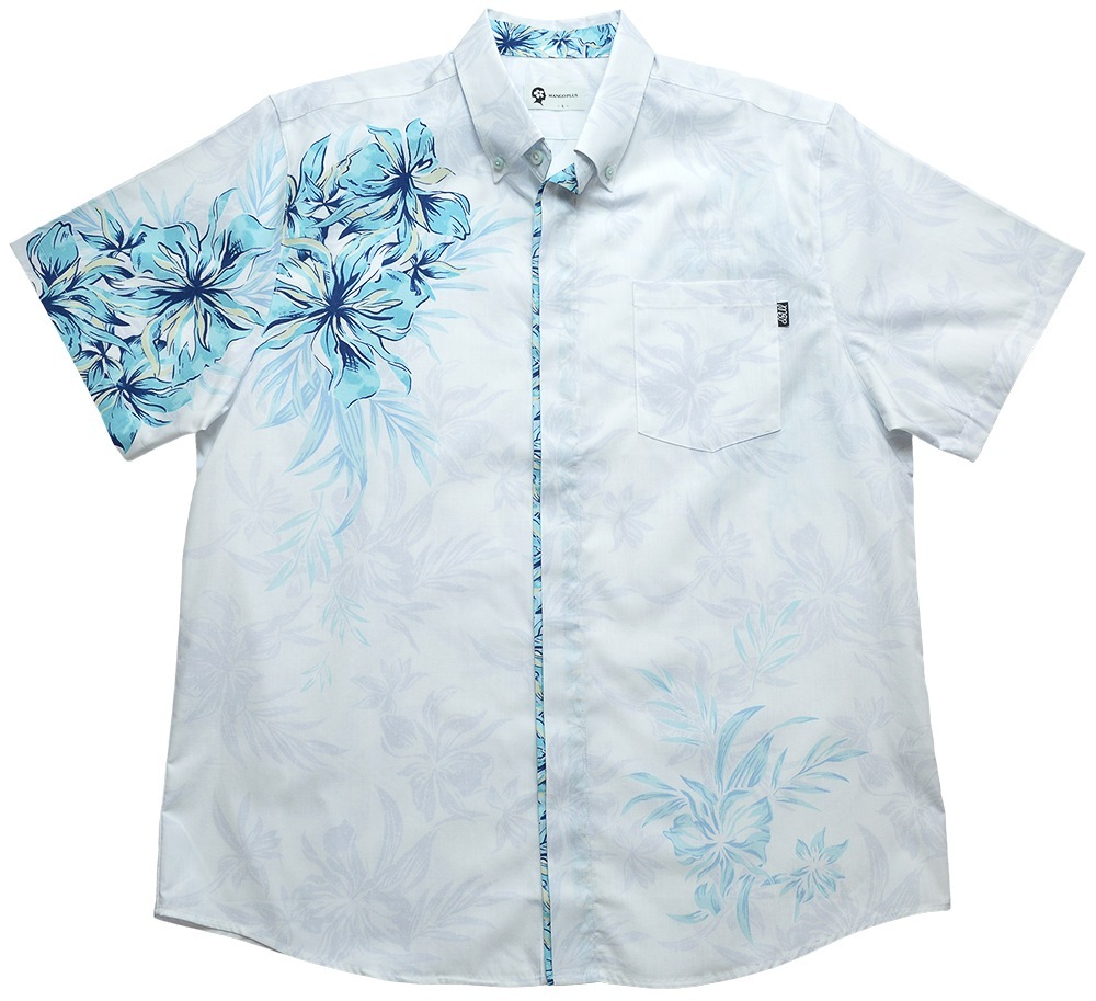 メンズ ランエレガント ボタンダウン（レギュラーフィット） | (MANGOPLUS マンゴプラス メンズ かりゆしウェア 沖縄 アロハシャツ)