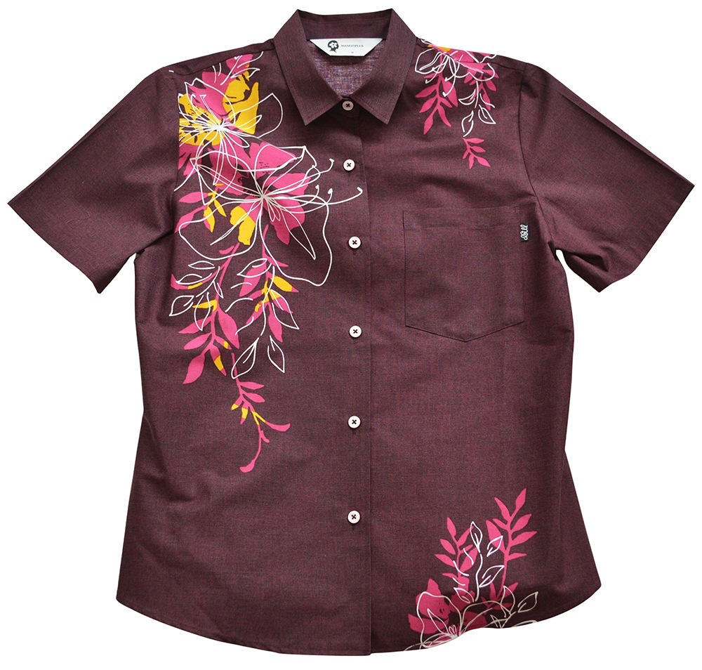 レディース かりゆしウェア フイリソシンカ レギュラーカラー