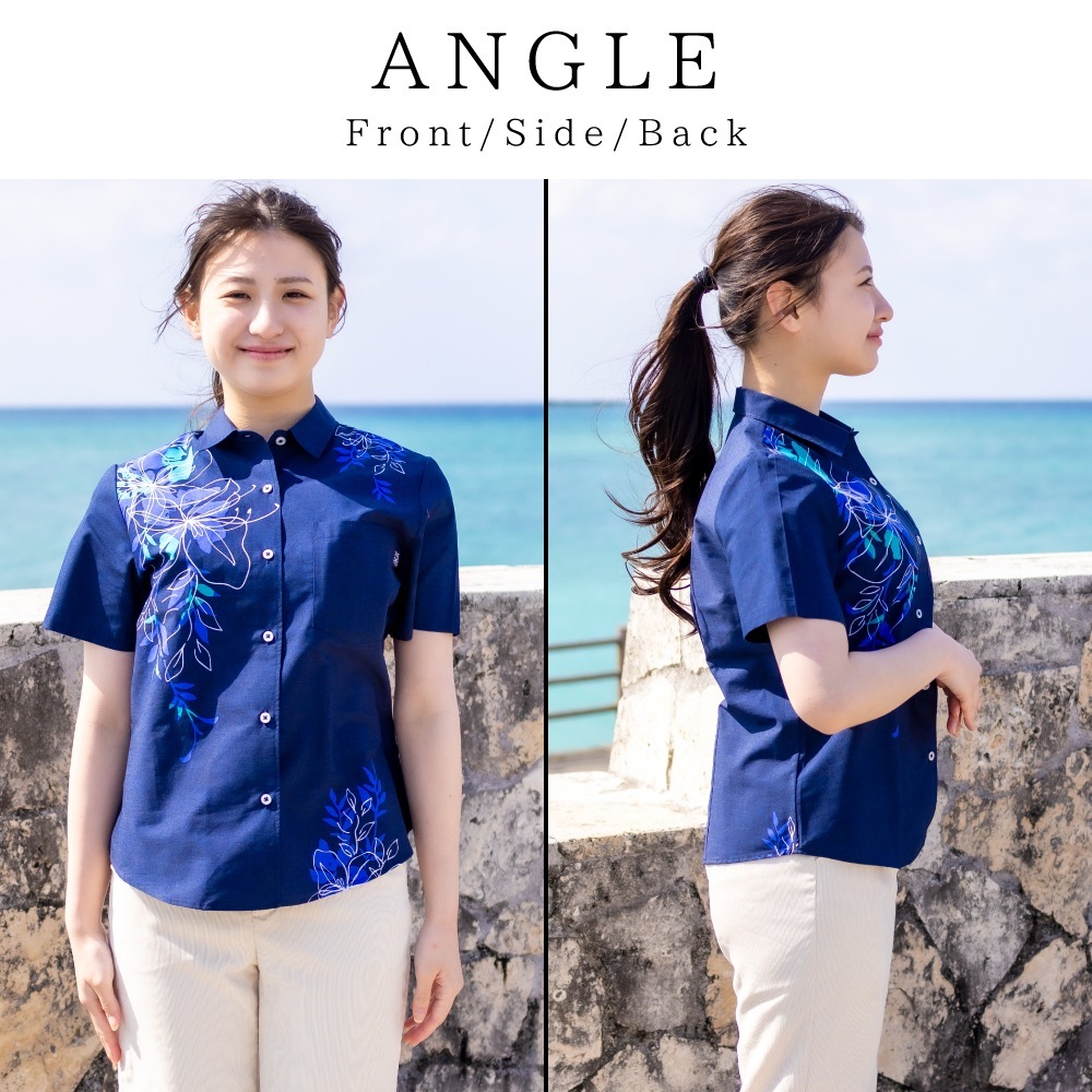 かりゆしウェア かりゆし レディース フイリソシンカ レギュラーカラー MANGOPLUS マンゴプラス レディース アロハシャツ 結婚式 ウェディング 結婚 プレゼント ギフト