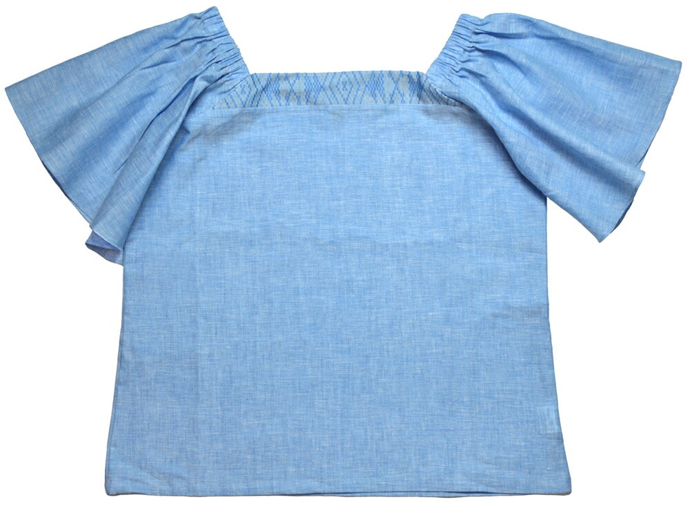 かりゆしセットアップ（沖縄製）レディース（先染め花織り風）リゾートウェディング かりゆし結婚式ギフトにも♪