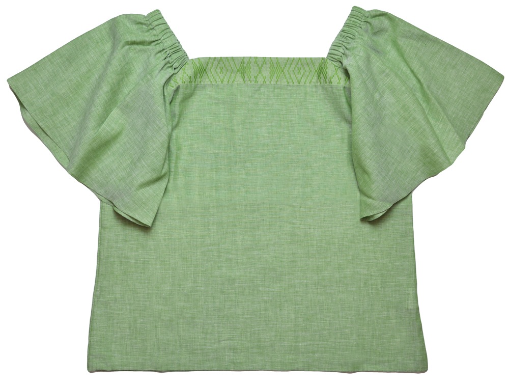 かりゆしセットアップ（沖縄製）レディース（先染め花織り風）リゾートウェディング かりゆし結婚式ギフトにも♪