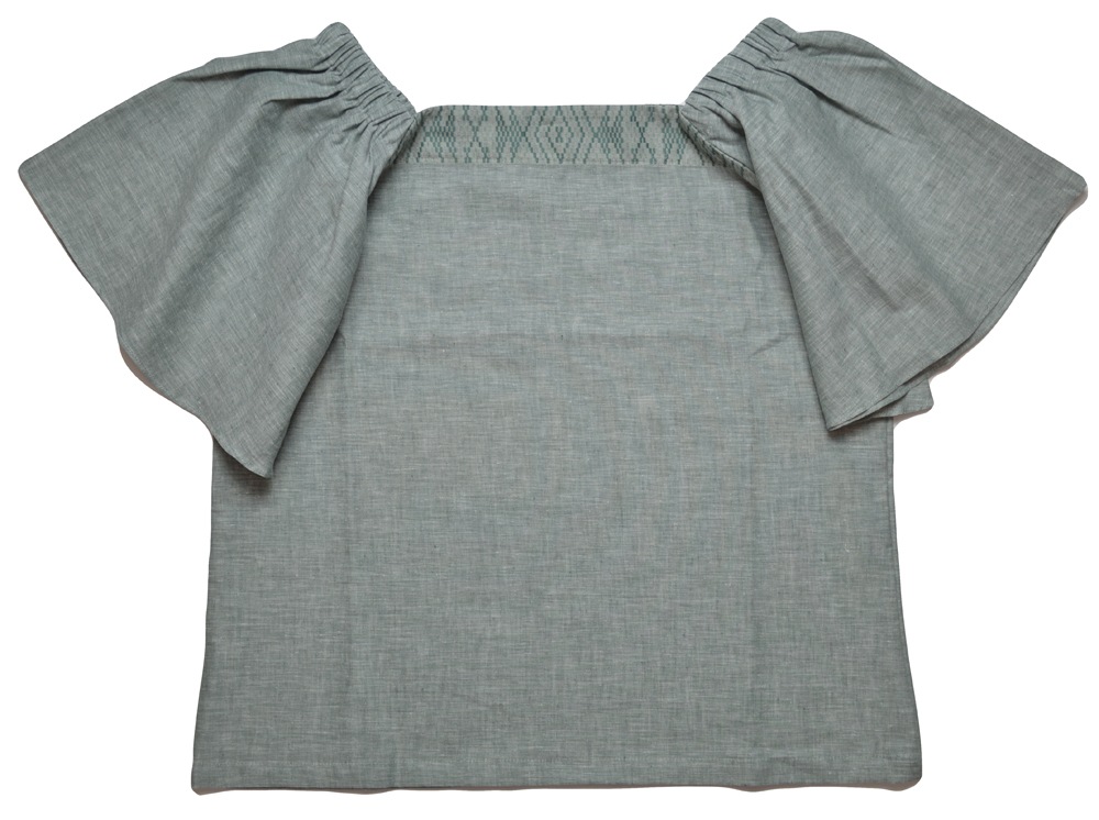 かりゆしセットアップ（沖縄製）レディース（先染め花織り風）リゾートウェディング かりゆし結婚式ギフトにも♪