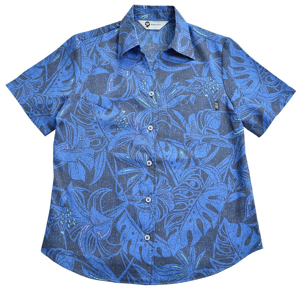 かりゆしウェア かりゆし レディース 百合モンステラ スキッパー| MANGOPLUS マンゴプラス レディース 沖縄 アロハシャツ 結婚式 ウェディング 結婚 プレゼント ギフト