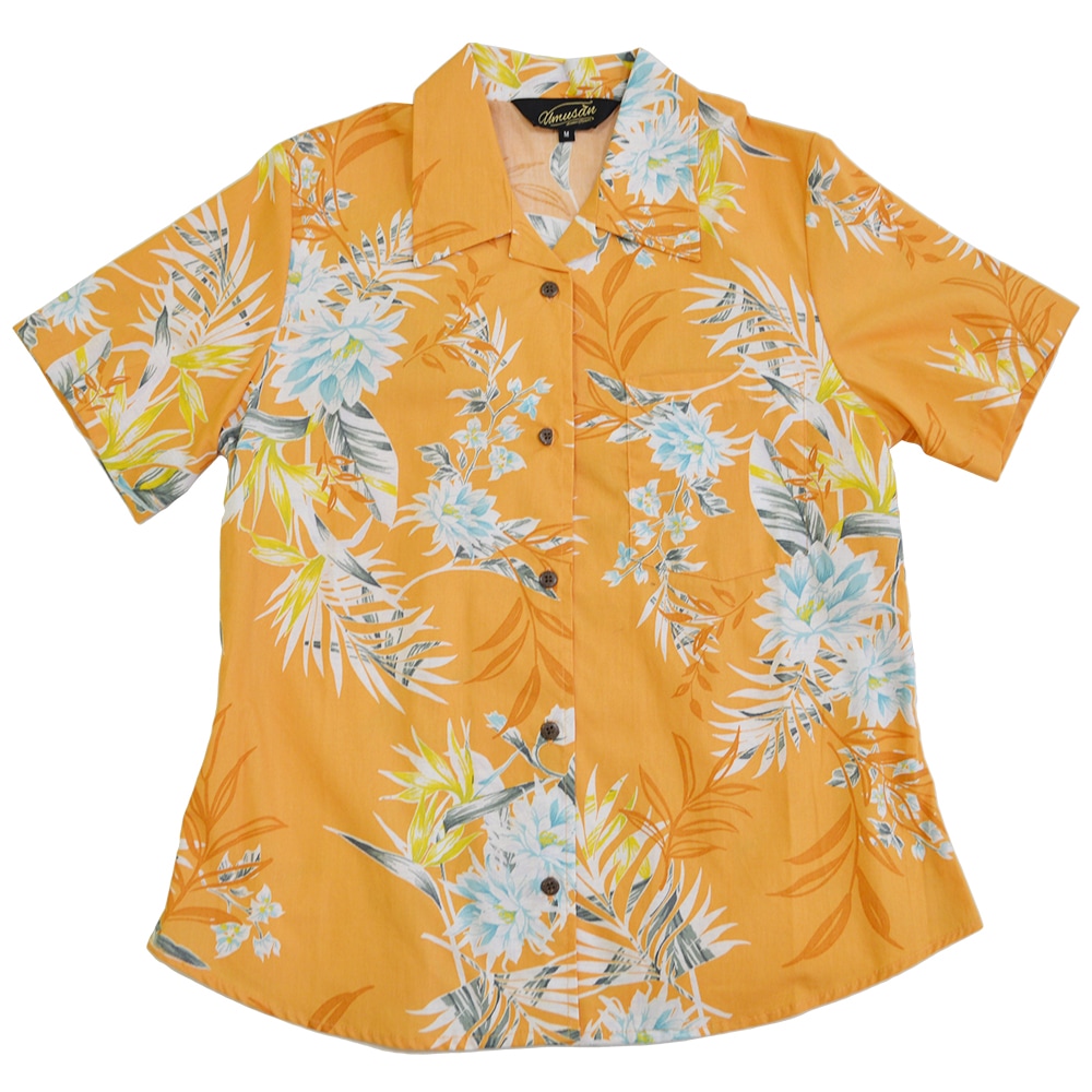 レディース アロハシャツ ス サニーフラワー オープンシャツ Sunny