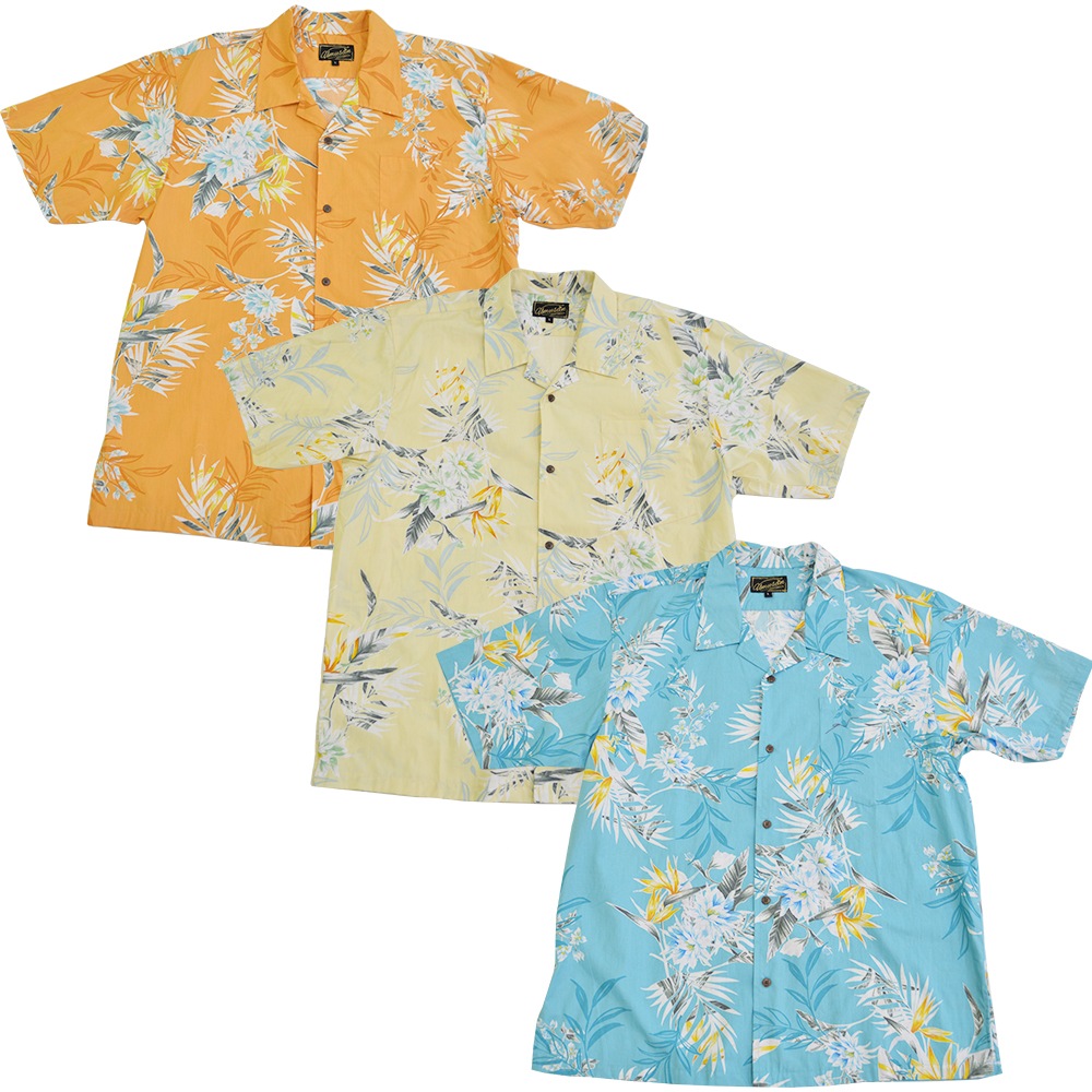 アロハシャツ サニーフラワー オープンシャツ ゆったりタイプ Sunny Flower 沖縄 結婚式 ウェディング 結婚 プレゼント ギフト