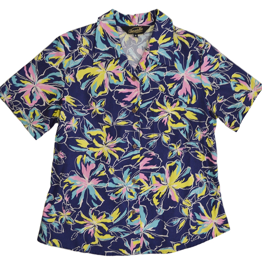 レディース アロハシャツ ハイビーカラフル オープンシャツ Hiby Colorful 沖縄 結婚式 ウェディング 結婚 プレゼント ギフト