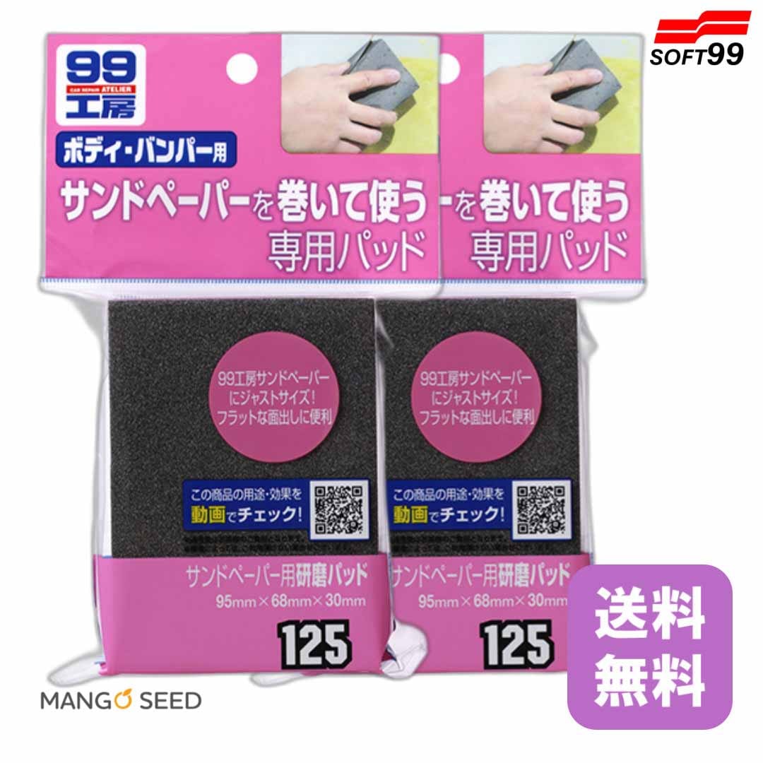 SOFT99 サンドペーパー用研磨パッド 2個