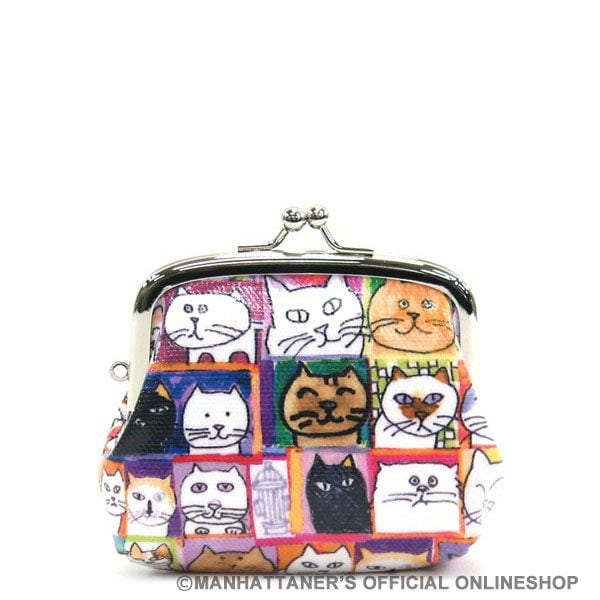 マルチ がま口「猫社会」 | 財布,ガマ口財布 | マンハッタナーズ