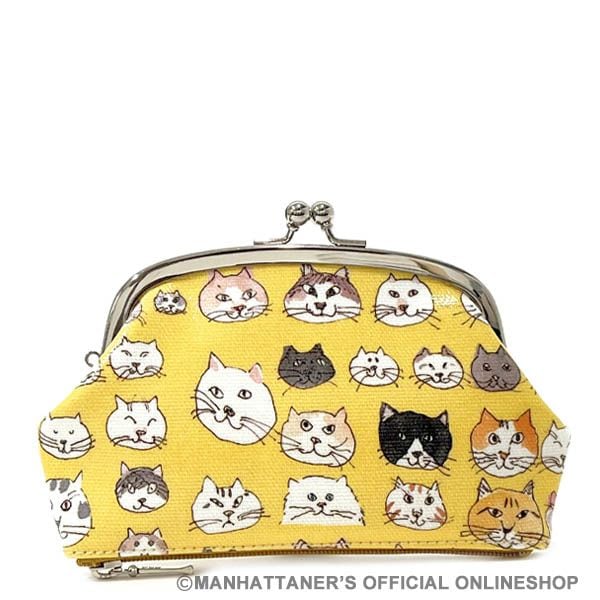 マルチ 親子がま口「ぎっしり猫顔」 | 財布,ガマ口財布