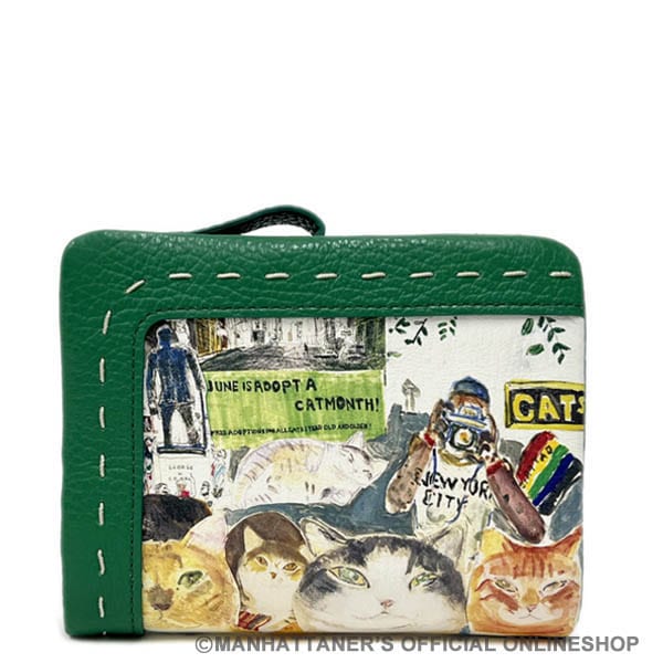 クラフトパース 二つ折り財布 小銭アウトポケットL字ファスナー