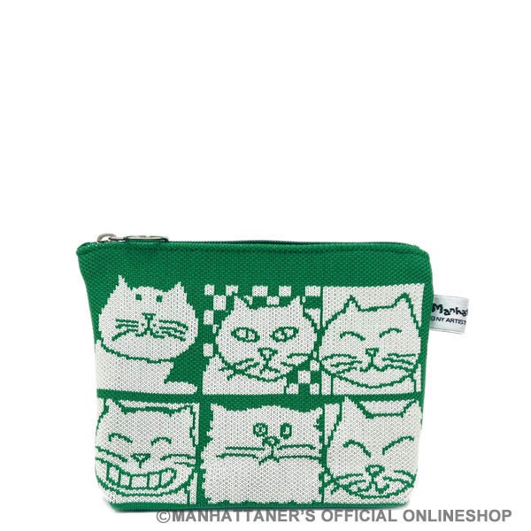 ニットポーチ S 「猫社会」 | ファッション雑貨 | マンハッタナーズ
