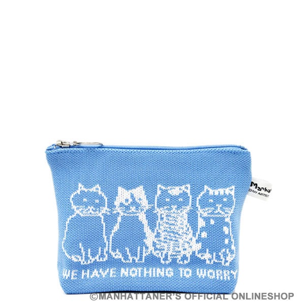 ニットポーチ S 「坐って4匹、踊って3匹」 | ファッション雑貨