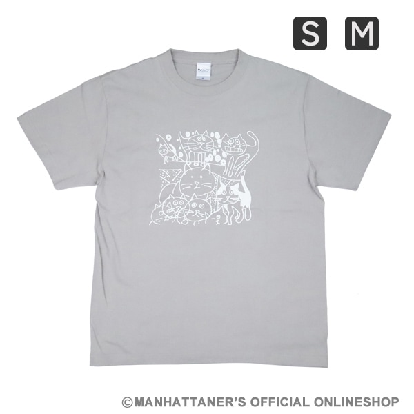 【マンハッタナーズ】アートＴシャツ　Ｍサイズ アートTシャツ 「群集猫」 | すべての商品 | マンハッタナーズ