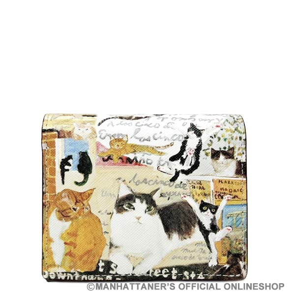 ライブリーパース 二つ折りパース中ボックスタイプ「猫のスタディ