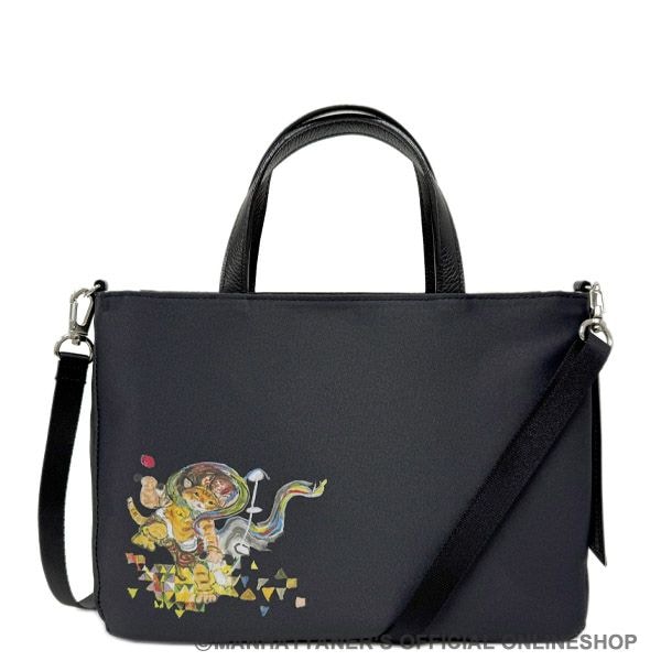 花火 2WAY手提げバッグ「シゲオとバロンの風神、雷神」 | すべての