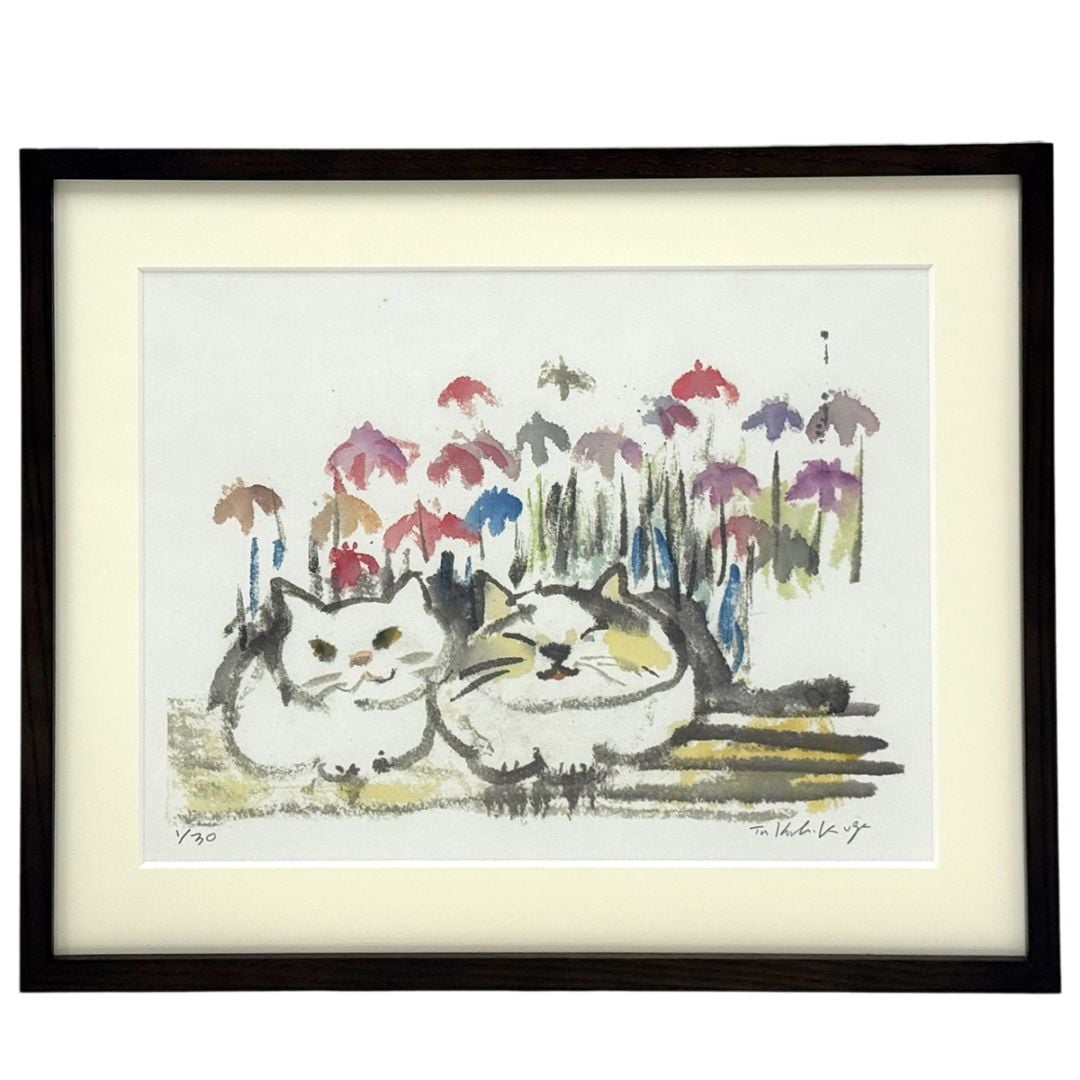当店限定 和マンハッタナーズ版画<br>「菖蒲さんと杜若くん」 | 版画