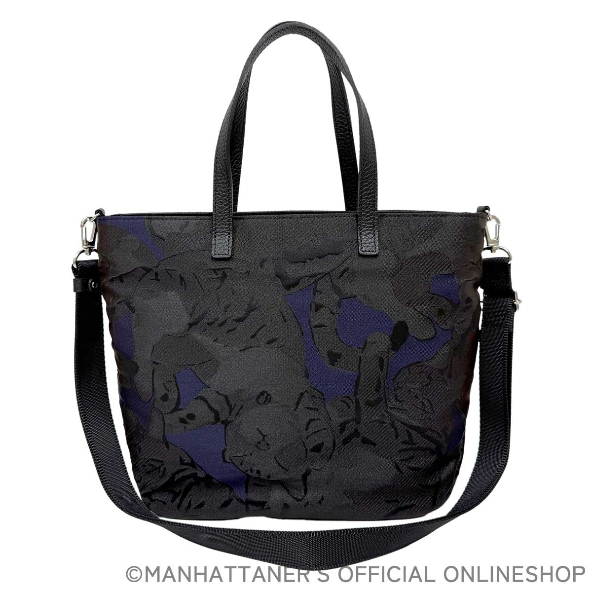 ジャガードバッグ 2Wayバッグ「ミケちゃんとシゲオのごろんごろん