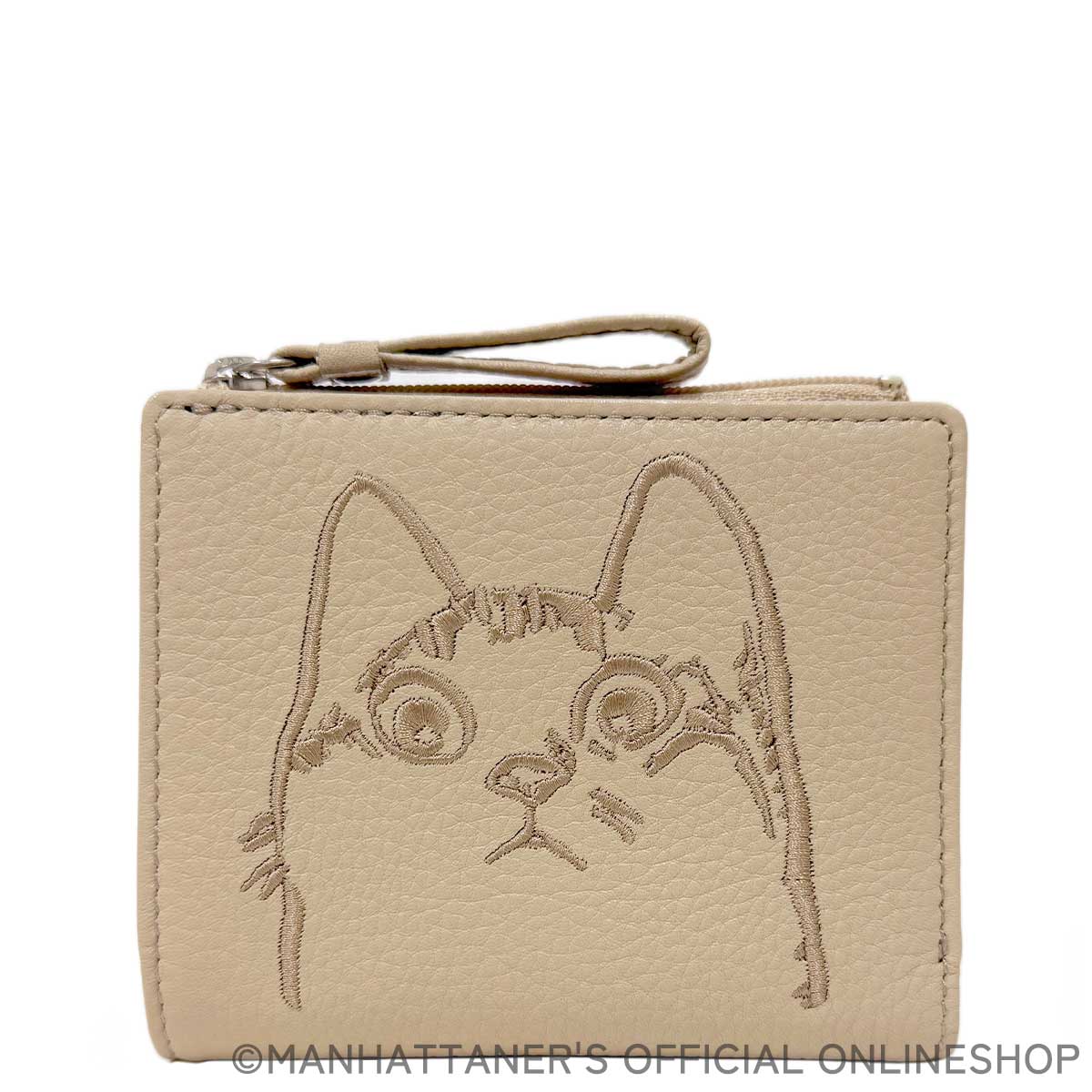 【未使用】マンハッタナーズ　刺繍二つ折り財布 フィグ 外ファスナー小銭2つ折り財布「スペイン旅行」 | 財布
