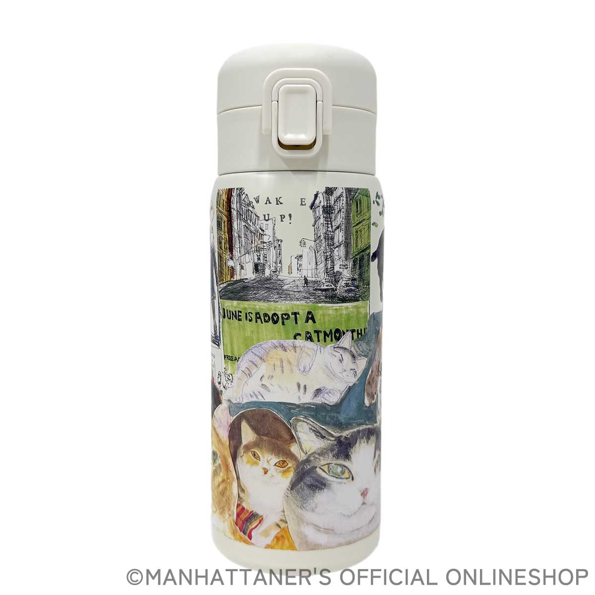 ワンタッチボトル（350ml）「NY猫絵暦 六月」 | ホーム＆キッチン